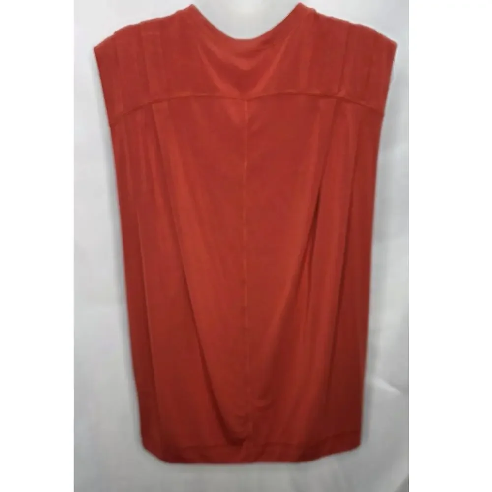 lululemon Modal Pleated Shoulder Tank Top W1DJMS Orange Sleeveless Yoga Studio